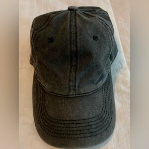 Francesca's Collections Black Stonewashed Cap